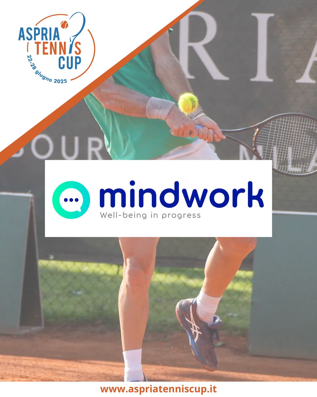 Siamo felici di annunciare la presenza di @mindwork.it tra gli sponsor dell’edizione 2025 dell’Aspria Tennis Cup – Trofeo BCS: una società benefit che promuove il benessere psicologico nelle organizzazioni e sostiene l’importanza dell’equilibrio, anche in campo.
Concentrarsi, gestire la pressione, affrontare la sfida: nello sport come nel lavoro.
Dal 22 al 28 giugno, al fianco del grande tennis internazionale. 🎾
#aspriatenniscup